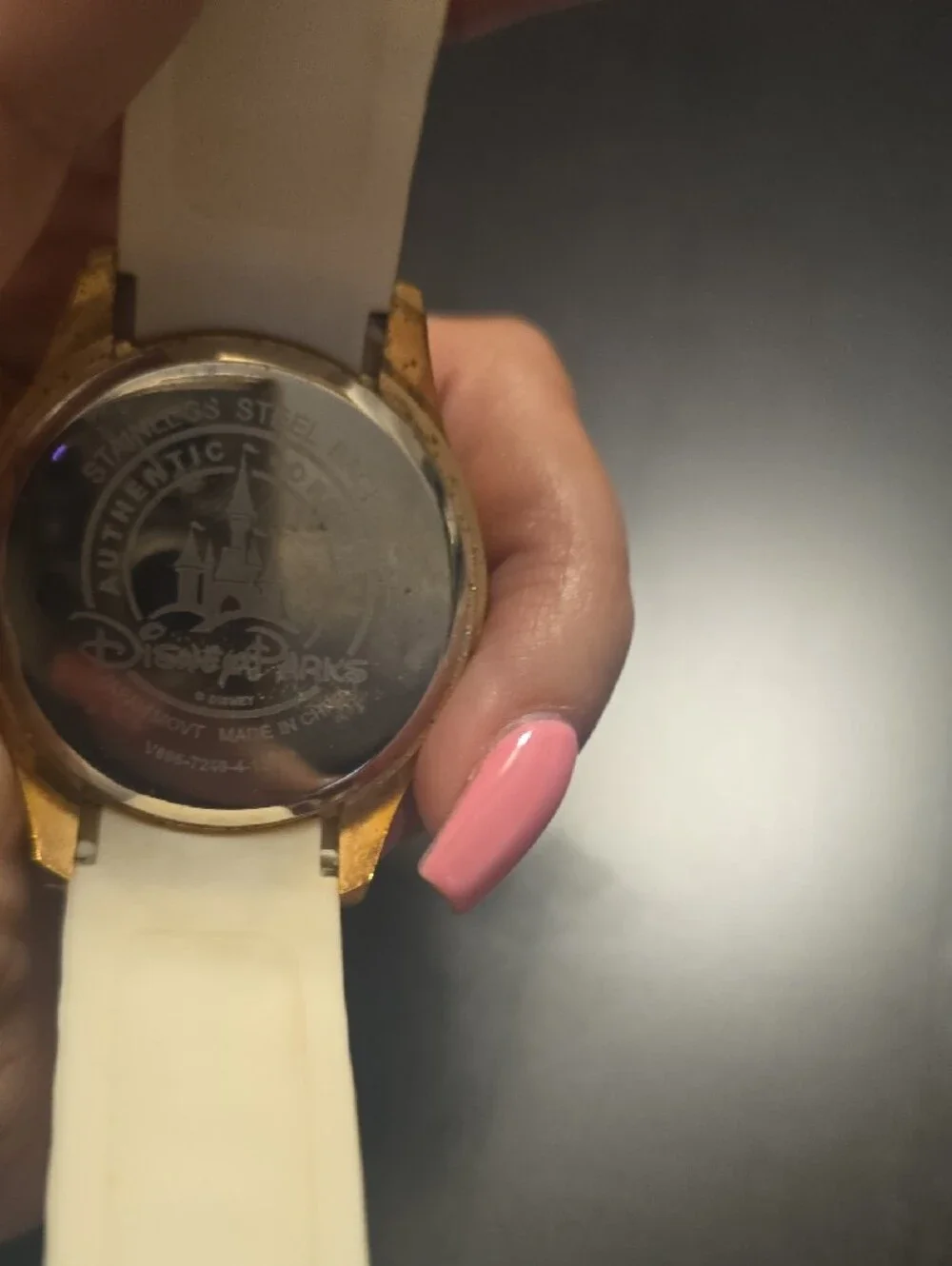 Disney World White and Gold Crystal Mickey  Dial Women's Watch